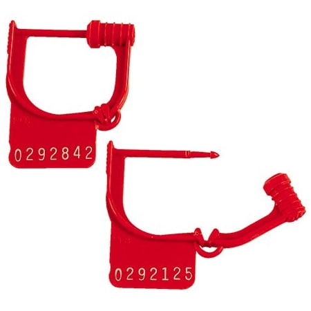 Bsc Preferred Red Easy Lock Seals, 1000PK BUY00030834